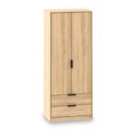 Asher Light Oak 2 Door 2 Drawer Double Wardrobe