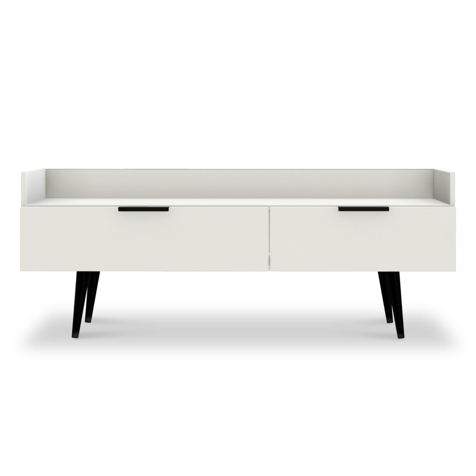 RFHKB255WMW-Asher-White-Console-Media-Unit-Front_26492c61-e384-4f12-bc84-3fa88e9261b0 Asher White Media Console Unit with Black Legs - Image 1