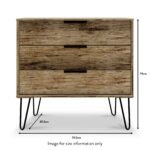 Moreno Rustic Oak 3 Drawer Chest - Image 3