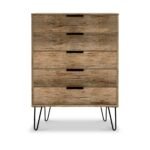 Moreno Rustic Oak 5 Drawer Chest