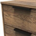 Moreno Rustic Oak 2 Drawer Bedside - Image 3