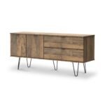 Moreno Rustic Oak 2 Drawer 2 Door Wide Sideboard - Image 4