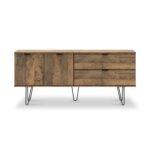 Moreno Rustic Oak 2 Drawer 2 Door Wide Sideboard - Image 3