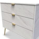 Moreno Marble Effect 3 Drawer Chest - Image 4