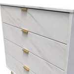 Moreno Marble Effect 4 Drawer Chest - Image 4