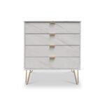 Moreno Marble Effect 4 Drawer Chest - Image 2