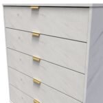 Moreno Marble Effect 5 Drawer Chest - Image 3