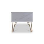 Moreno Marble Effect 1 Drawer Side Table - Image 5