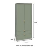 Moreno 2 Door 2 Drawer Double Wardrobe - Image 12
