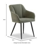 Frida Soft Textured Dining Chair - Image 5