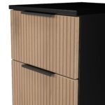 Jago Slatted Effect 3 Drawer Bedside Table - Image 6