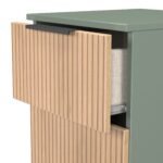 Jago Slatted Effect 2 Drawer Bedside Table - Image 10