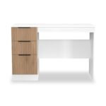 Jago Slatted Effect 3 Drawer Desk - Image 14