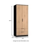 Jago Slatted Effect 2 Door 2 Drawer Wardrobe - Image 22