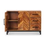 Loric Parquet Mango Wood Small Sideboard - Image 4