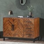 Loric Parquet Mango Wood Small Sideboard - Image 2