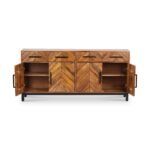 Loric Parquet Mango Wood Large Sideboard - Image 4