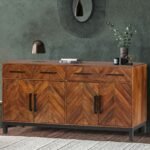 Loric Parquet Mango Wood Large Sideboard - Image 2