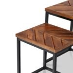 Loric Parquet Mango Wood Coffee Table - Image 4