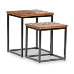 Loric Parquet Mango Wood Nest Of Tables
