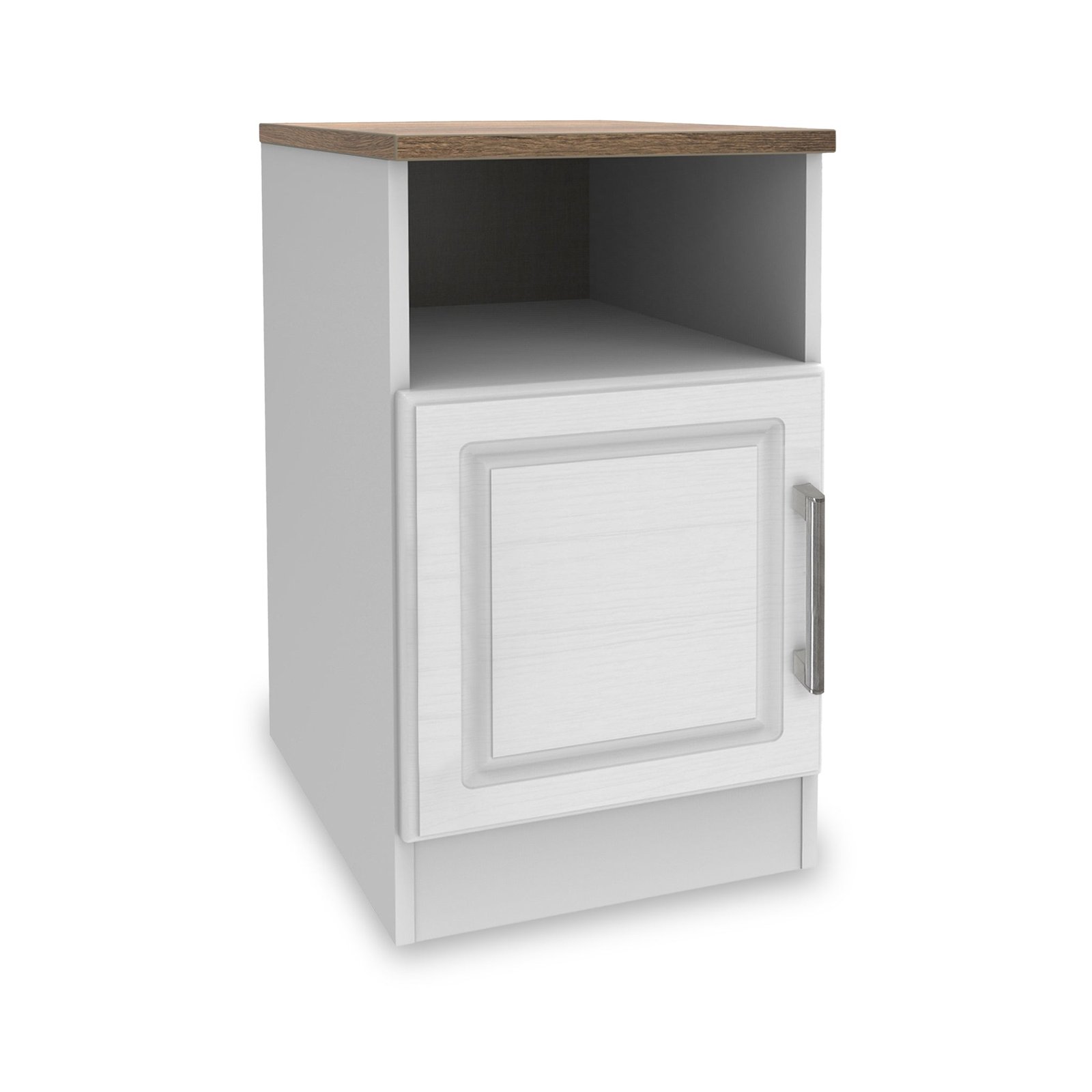 RFKEN017WAMO-Talland-White-1-Door-Cabinet-Angle_0808e1f0-fe39-46f5-8bc9-2c47cbe607af Talland 1 Door Bedside Cabinet - Image 1