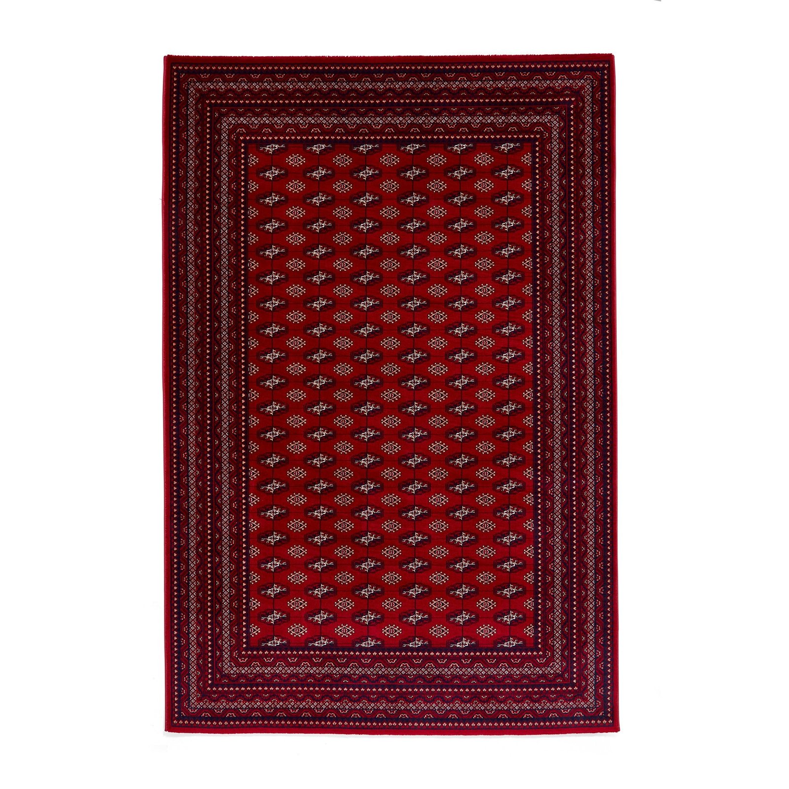 RFKNHT0038-Belvett-Traditional-Diamond-Pattern-Rug-Red-Front1 Belvett Traditional Diamond Pattern Rug - Image 1