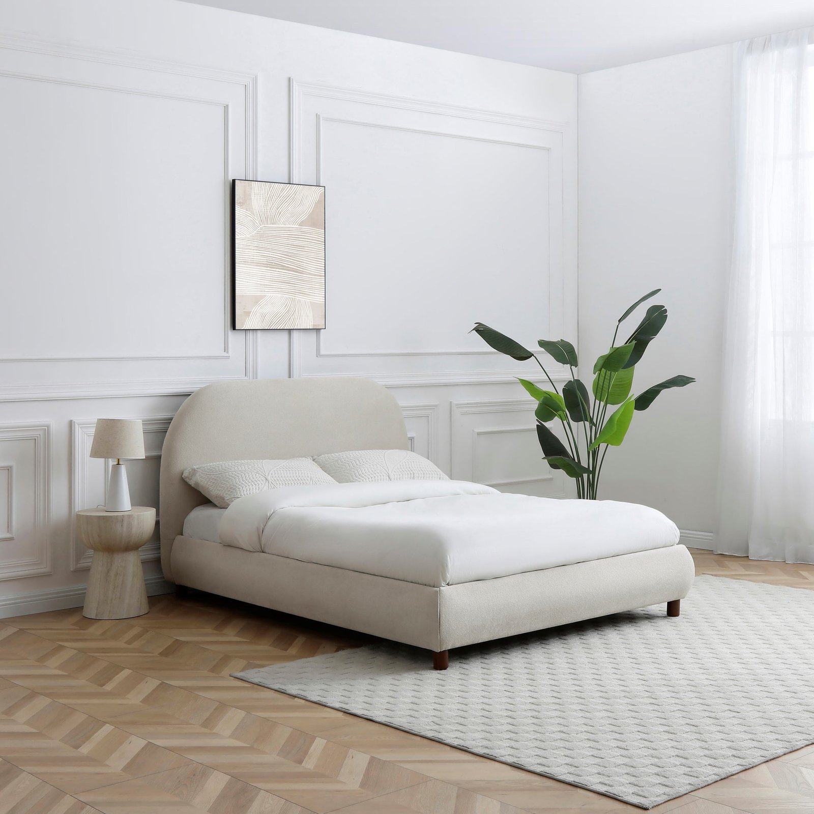 RFKY30464-Langford-Upholstered-Bed-Frame-Natural-King-Life1 Langford Upholstered Bed Frame - Image 1