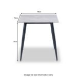 Avril Grey 75cm Sintered Stone Dining Table - Image 4