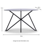 Oda Grey Tinted Oval Glass Console Table - Image 3