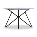 Oda Grey Tinted Oval Glass Console Table