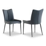 Rolf Faux Leather Curved Dining Chair - Image 4