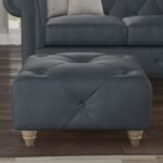 Everett Leather Button Top Footstool - Image 2