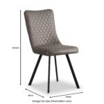 Galaxy Faux Suede Dining Chair - Image 8