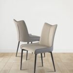 Stefan Faux Leather Curved Dining Chair - Image 3