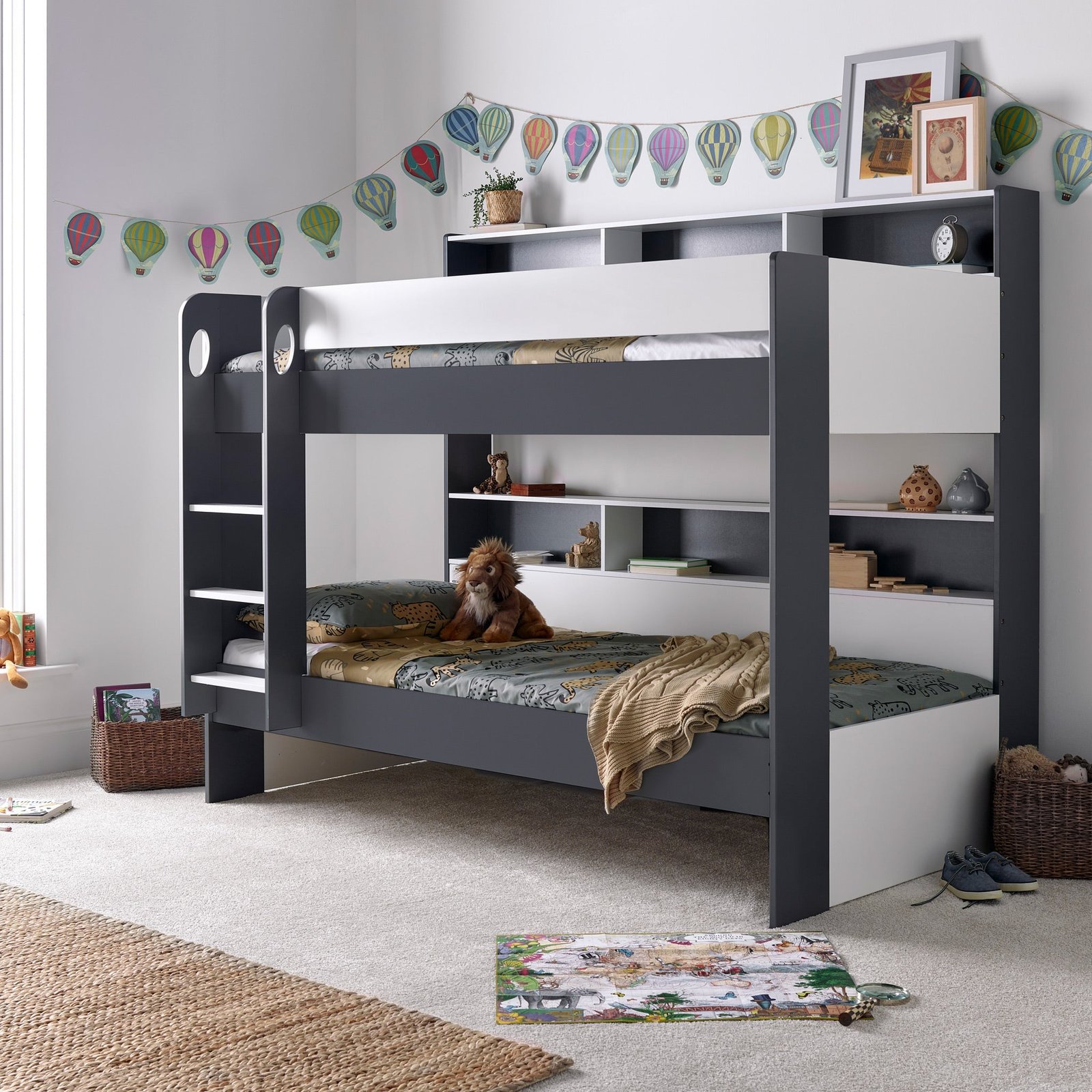 RFOLGWBB-Ashbury-Grey-and-White-Storage-Bunk-Bed-Life1 Ashbury Storage Bunk Bed - Image 1
