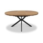 Barker 120cm-160cm Dark Oak Effect Extending Dining Table