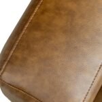 Umber Faux Leather 3 Seater Sofa - Image 4
