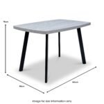Ciara 160cm Light Grey Dining Table - Image 5