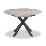 Harald 120cm Light Grey Round Extendable Dining Table