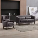 Lucille Velvet 3 Seater Sofa - Image 5