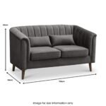 Lucille Velvet 2 Seater Sofa - Image 9