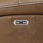 Lambeth Faux Leather 2 Seater Power Recliner Sofa with Console - Image 3