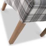 Genna Checked Herringbone Dining Chair - Image 9