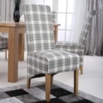 Genna Checked Herringbone Dining Chair - Image 2