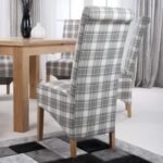 Genna Checked Herringbone Dining Chair - Image 3