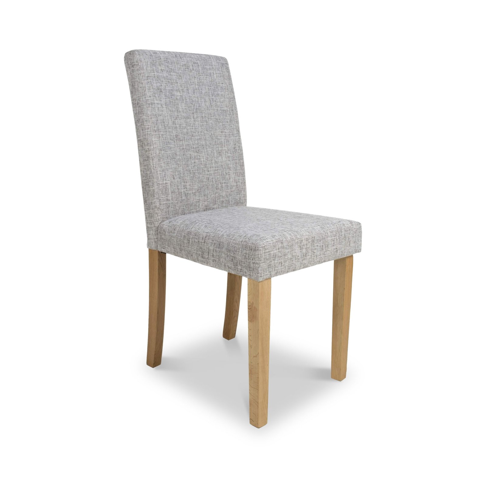 Morwen Grey Faux Linen Dining Chair - Image 1