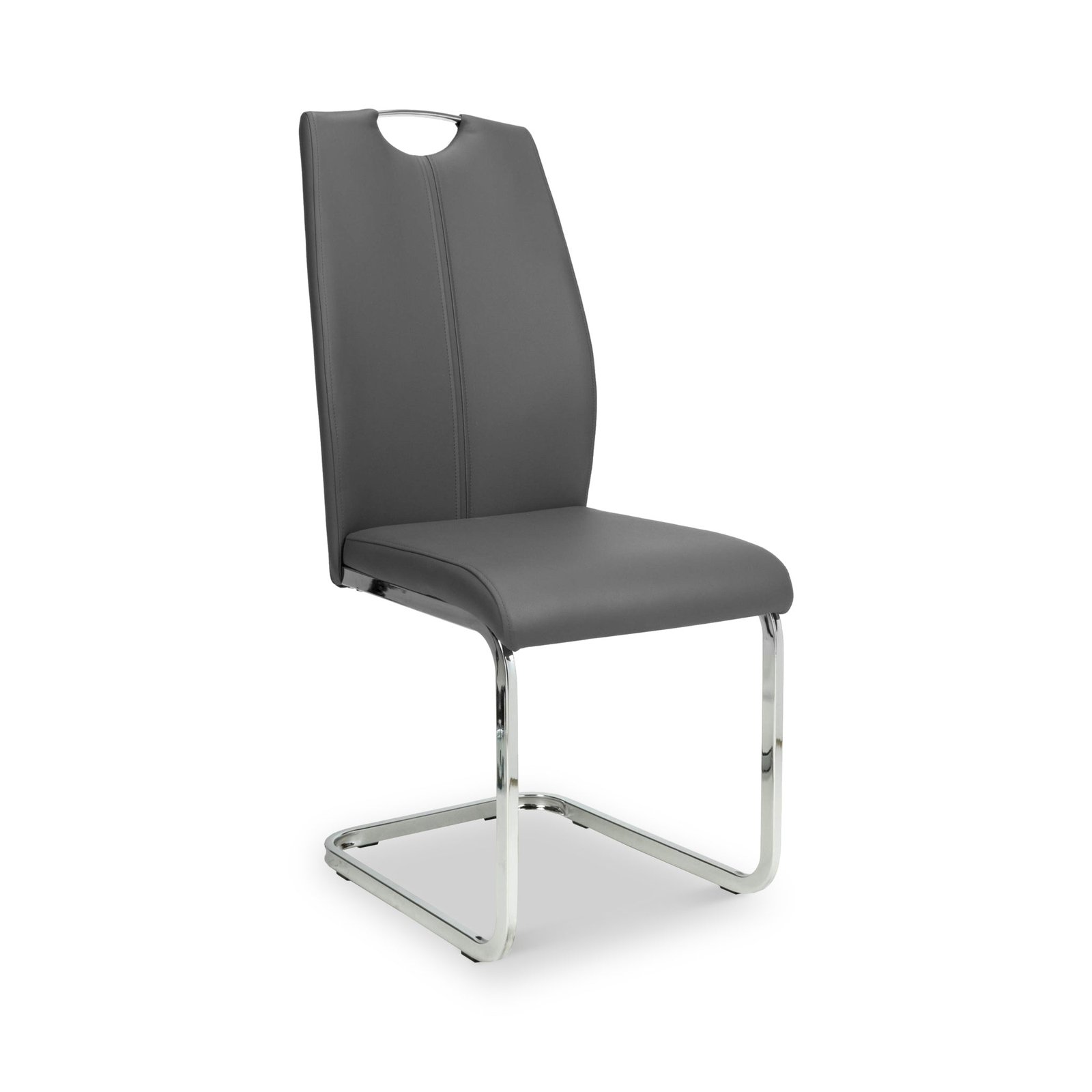Arwell Grey Faux Leather Dining Chair - Image 1
