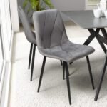 Taran Brushed Velvet Dining Chair - Image 8
