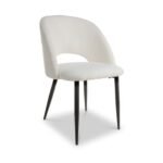 Fenan White Boucle Dining Chair