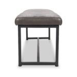 Maelis Grey Faux Leather Dining Bench - Image 6